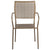 Commercial Grade Gold Indoor-Outdoor Steel Patio Arm Chair With Square Back By Flash Furniture | Dining Chairs | Modishstore - 4