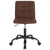 Home And Office Armless Task Chair With Tufted Back/Seat In Brown Fabric By Flash Furniture | Office Chairs | Modishstore - 4