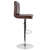 Contemporary Adjustable Height Crown Back Barstool With Accent Nail Trim In Brown Leathersoft By Flash Furniture | Bar Stools | Modishstore - 2