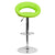 Contemporary Green Vinyl Rounded Orbit-Style Back Adjustable Height Barstool With Chrome Base By Flash Furniture | Bar Stools | Modishstore - 4