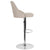 Contemporary Adjustable Height Barstool In Beige Fabric By Flash Furniture | Bar Stools | Modishstore - 2