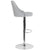 Contemporary Adjustable Height Barstool In Light Gray Fabric By Flash Furniture | Bar Stools | Modishstore - 2