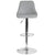 Contemporary Adjustable Height Barstool In Light Gray Fabric By Flash Furniture | Bar Stools | Modishstore - 4