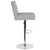 Contemporary Adjustable Height Tufted Back Barstool With Accent Nail Trim In Light Gray Fabric By Flash Furniture | Bar Stools | Modishstore - 2