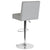 Contemporary Adjustable Height Tufted Back Barstool With Accent Nail Trim In Light Gray Fabric By Flash Furniture | Bar Stools | Modishstore - 3