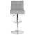 Contemporary Adjustable Height Tufted Back Barstool With Accent Nail Trim In Light Gray Fabric By Flash Furniture | Bar Stools | Modishstore - 4