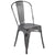 Commercial Grade Distressed Silver Gray Metal Indoor-Outdoor Stackable Chair By Flash Furniture | Bar Stools | Modishstore