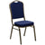 Hercules Series Crown Back Stacking Banquet Chair In Navy Blue Dot Patterned Fabric - Gold Vein Frame By Flash Furniture | Side Chairs | Modishstore