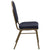 Hercules Series Dome Back Stacking Banquet Chair In Navy Patterned Fabric - Gold Frame By Flash Furniture | Side Chairs | Modishstore - 2