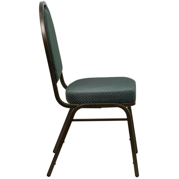 Hercules Series Dome Back Stacking Banquet Chair In Green Patterned Fabric - Gold Vein Frame By Flash Furniture | Side Chairs | Modishstore - 2