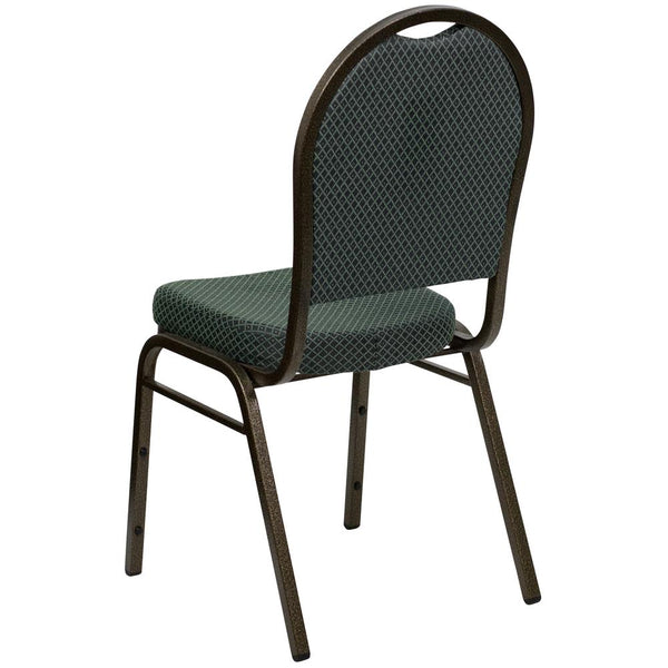 Hercules Series Dome Back Stacking Banquet Chair In Green Patterned Fabric - Gold Vein Frame By Flash Furniture | Side Chairs | Modishstore - 3