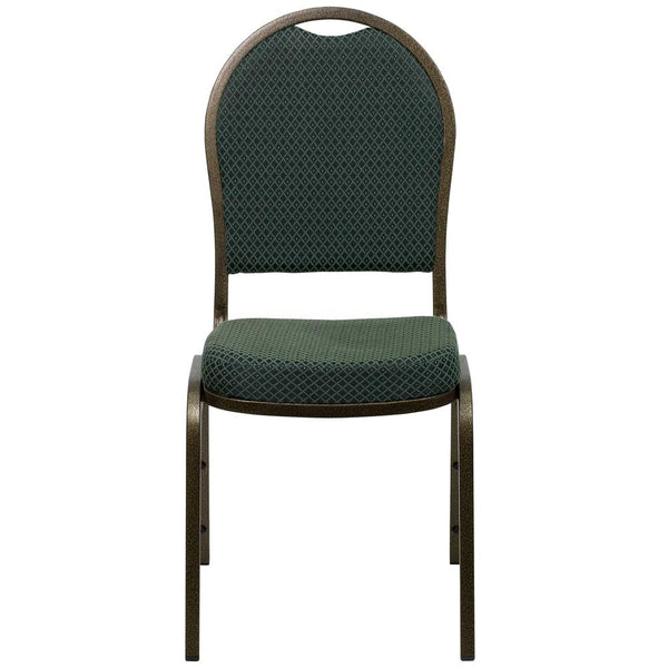 Hercules Series Dome Back Stacking Banquet Chair In Green Patterned Fabric - Gold Vein Frame By Flash Furniture | Side Chairs | Modishstore - 4