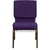 Hercules Series 18.5''W Church Chair In Royal Purple Fabric With Cup Book Rack - Gold Vein Frame By Flash Furniture | Side Chairs | Modishstore - 4