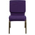 Hercules Series 18.5''W Stacking Church Chair In Royal Purple Fabric - Gold Vein Frame By Flash Furniture | Side Chairs | Modishstore - 4