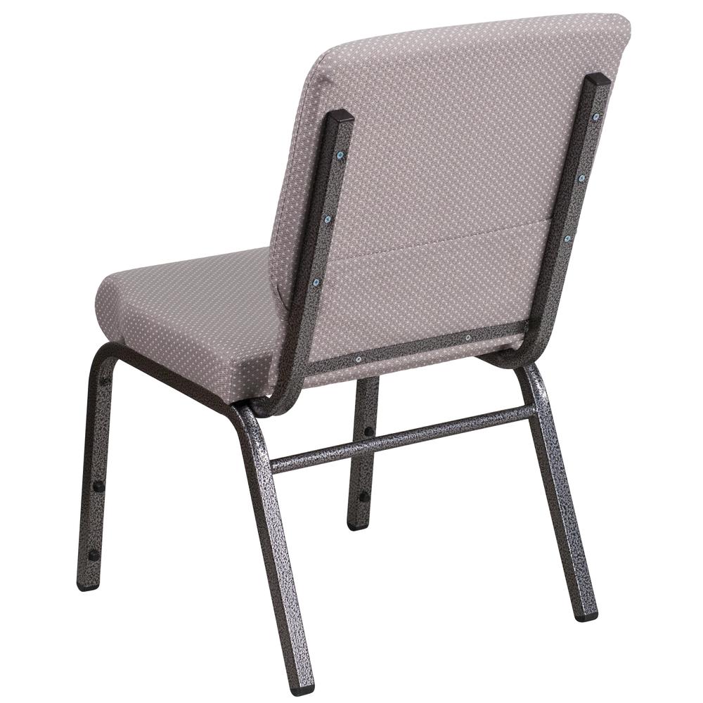 Hercules Series 18.5''W Stacking Church Chair In Gray Dot Fabric - Silver Vein Frame By Flash Furniture | Side Chairs | Modishstore - 3