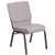 Hercules Series 18.5''W Stacking Church Chair In Gray Dot Fabric - Silver Vein Frame By Flash Furniture | Side Chairs | Modishstore