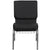 Hercules Series 18.5''W Church Chair In Black Patterned Fabric With Cup Book Rack - Silver Vein Frame By Flash Furniture | Side Chairs | Modishstore - 4
