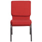 Hercules Series 18.5''W Stacking Church Chair In Red Fabric - Silver Vein Frame By Flash Furniture | Side Chairs | Modishstore - 4