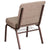 Hercules Series 21''W Church Chair In Beige Fabric With Book Rack - Copper Vein Frame By Flash Furniture | Side Chairs | Modishstore - 3