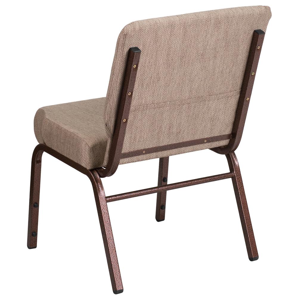Hercules Series 21''W Stacking Church Chair In Beige Fabric - Copper Vein Frame By Flash Furniture | Side Chairs | Modishstore - 3