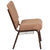 Hercules Series 21''W Church Chair In Caramel Fabric With Cup Book Rack - Copper Vein Frame By Flash Furniture | Side Chairs | Modishstore - 2