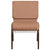 Hercules Series 21''W Church Chair In Caramel Fabric With Cup Book Rack - Copper Vein Frame By Flash Furniture | Side Chairs | Modishstore - 4