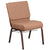 Hercules Series 21''W Church Chair In Caramel Fabric With Cup Book Rack - Copper Vein Frame By Flash Furniture | Side Chairs | Modishstore