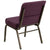 Hercules Series 21''W Stacking Church Chair In Plum Fabric - Gold Vein Frame By Flash Furniture | Side Chairs | Modishstore - 3