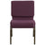 Hercules Series 21''W Stacking Church Chair In Plum Fabric - Gold Vein Frame By Flash Furniture | Side Chairs | Modishstore - 4