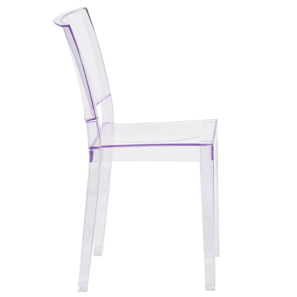 Phantom Series Transparent Stacking Side Chair By Flash Furniture | Dining Chairs | Modishstore - 2