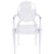 Ghost Chair With Arms In Transparent Crystal By Flash Furniture | Dining Chairs | Modishstore - 4