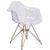 Alonza Series Transparent Side Chair With Gold Base By Flash Furniture | Dining Chairs | Modishstore