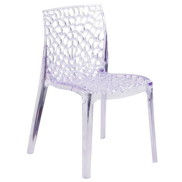 Vision Series Transparent Stacking Side Chair By Flash Furniture | Dining Chairs | Modishstore