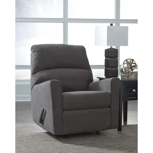 Signature Design By Ashley Alenya Rocker Recliner In Charcoal Microfiber By Flash Furniture | Chairs & Recliners | Modishstore