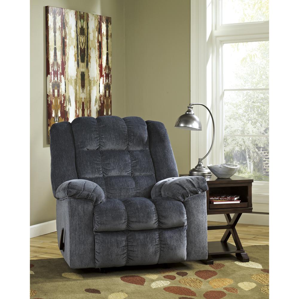 Signature Design By Ashley Ludden Rocker Recliner In Blue Twill By Flash Furniture | Chairs & Recliners | Modishstore