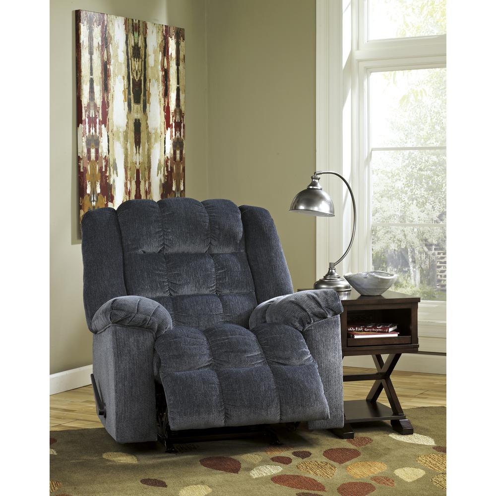 Signature Design By Ashley Ludden Rocker Recliner In Blue Twill By Flash Furniture | Chairs & Recliners | Modishstore - 2