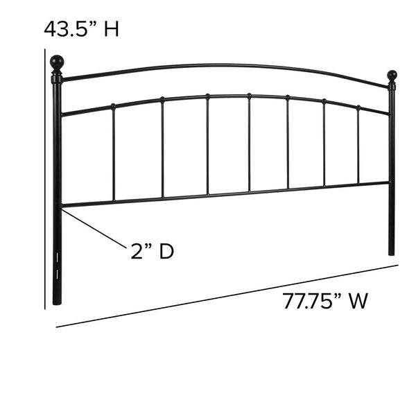 Woodstock Decorative Black Metal King Size Headboard By Flash Furniture | Headboards | Modishstore - 3