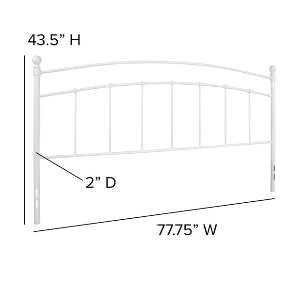 Woodstock Decorative White Metal King Size Headboard By Flash Furniture | Headboards | Modishstore - 3