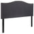 Upholstered Full Size Arched Headboard With Accent Nail Trim In Dark Gray Fabric By Flash Furniture | Headboards | Modishstore - 3