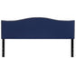 Upholstered King Size Arched Headboard With Accent Nail Trim In Navy Fabric By Flash Furniture | Headboards | Modishstore