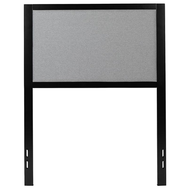 Melbourne Metal Upholstered Twin Size Headboard In Light Gray Fabric By Flash Furniture | Headboards | Modishstore