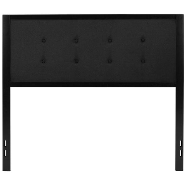 Bristol Metal Tufted Upholstered Full Size Headboard In Black Fabric By Flash Furniture | Headboards | Modishstore - 2