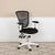 Mid-Back Black Mesh Multifunction Executive Swivel Ergonomic Office Chair With Adjustable Arms And White Frame By Flash Furniture | Office Chairs | Modishstore - 3