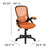 High Back Orange Mesh Ergonomic Swivel Office Chair With Black Frame And Flip-Up Arms By Flash Furniture | Office Chairs | Modishstore - 4