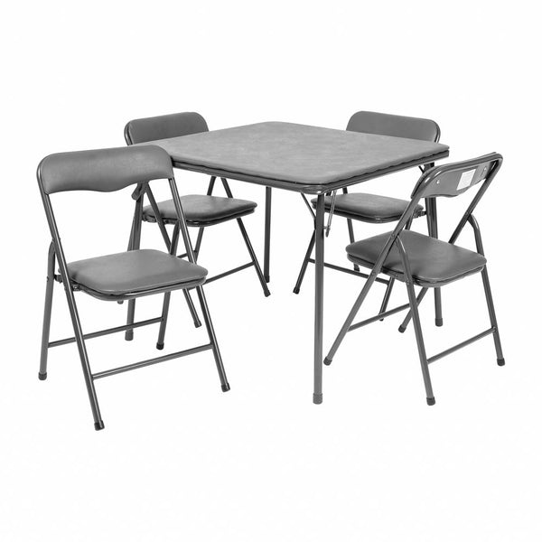 Kids Gray 5 Piece Folding Table And Chair Set By Flash Furniture | Dining Sets | Modishstore - 2