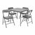 Kids Gray 5 Piece Folding Table And Chair Set By Flash Furniture | Dining Sets | Modishstore - 2