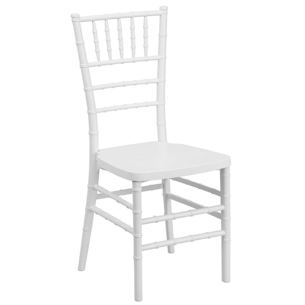 Hercules Premium Series White Resin Stacking Chiavari Chair By Flash Furniture | Dining Chairs | Modishstore