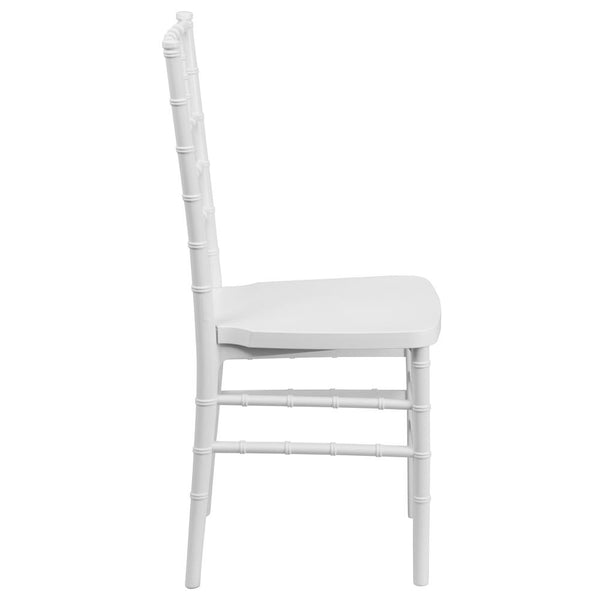 Hercules Premium Series White Resin Stacking Chiavari Chair By Flash Furniture | Dining Chairs | Modishstore - 2