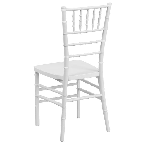 Hercules Premium Series White Resin Stacking Chiavari Chair By Flash Furniture | Dining Chairs | Modishstore - 3