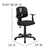 Flash Fundamentals Mid-Back Black Mesh Swivel Task Office Chair With Pivot Back And Arms, Bifma Certified By Flash Furniture | Office Chairs | Modishstore - 4